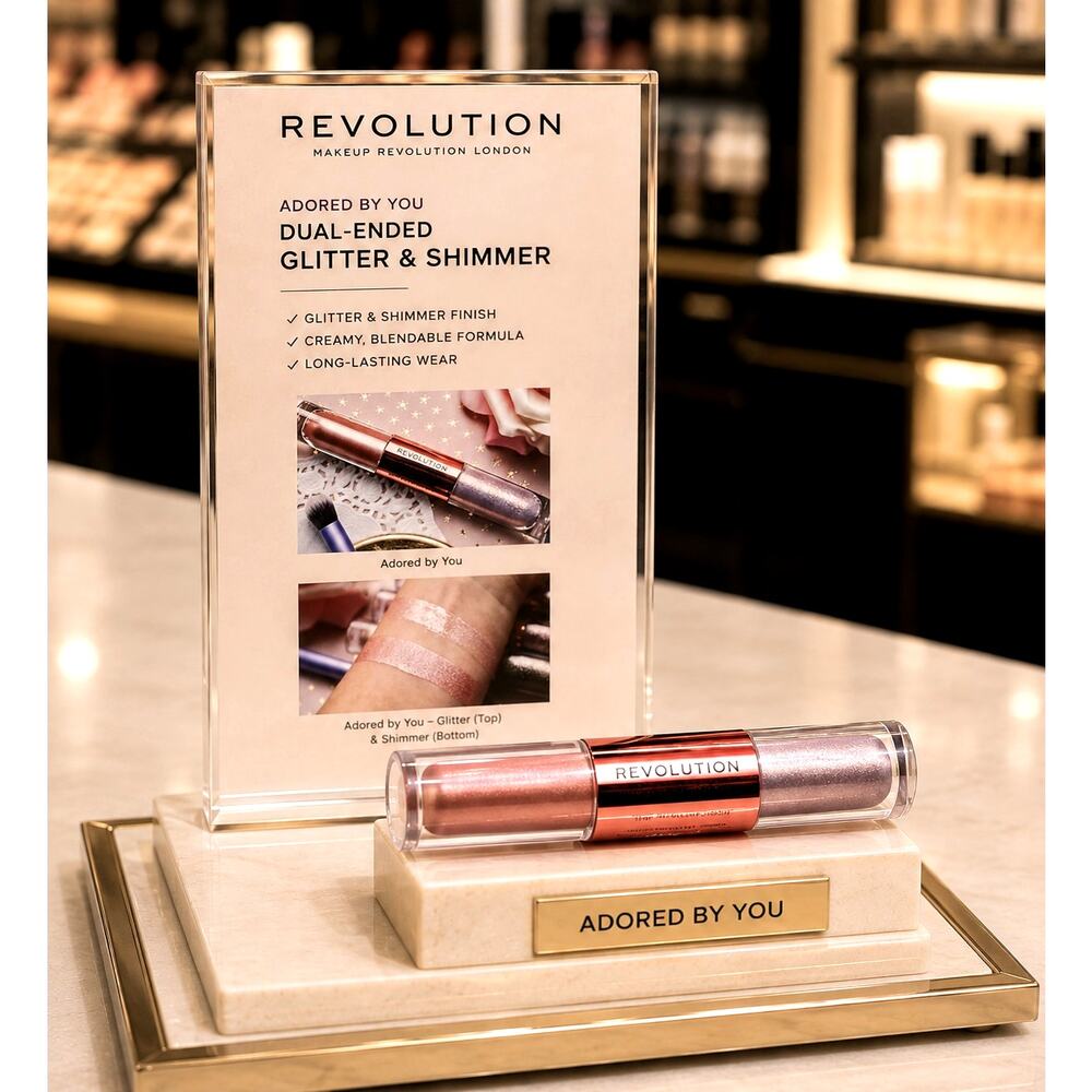 Revolution Eye Glisten Foil & Glitter Eyeshadow in Adored By You